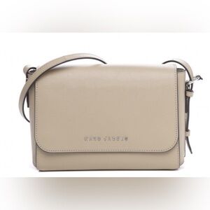 Marc Jacobs Beige Leather Commuter Crossbody Bag